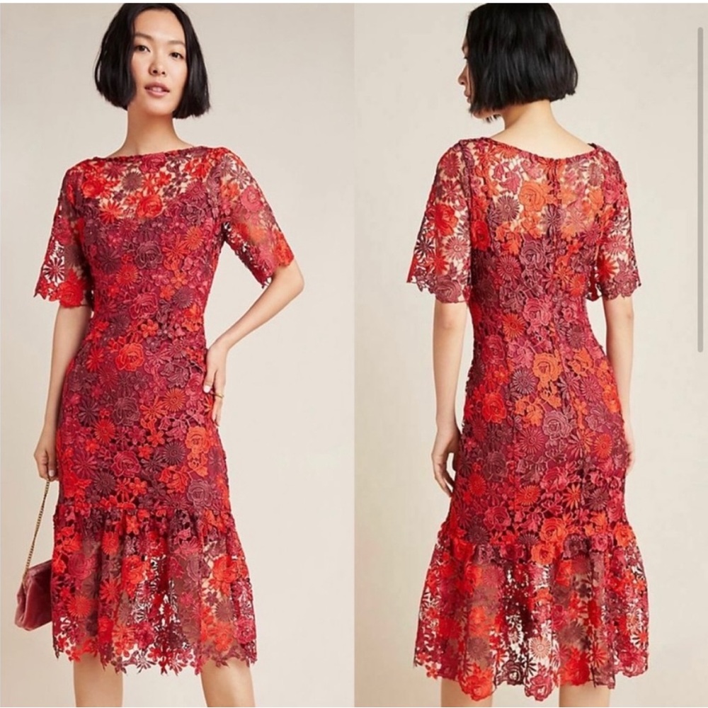 Anthropologie Eva Franco Embroidered Lace Dress